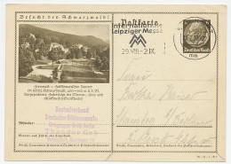 Postal Stationery Germany1937 Tennis Court - Herrenalb Schwarzwald  - Other & Unclassified