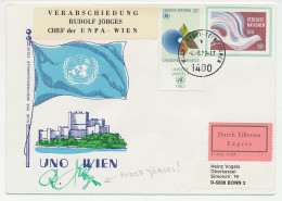 Cover / Postmark United Nations 1982 Adaption Rudolf Jobges - Signature - VN