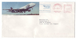 Illustrated Meter Cover Netherlands 1983 UTA - French Airlines - Airplanes