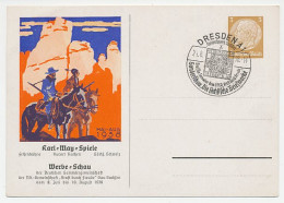 Postal Stationery Germany 1938 Karl May Play - Winnetou And Old Shatterhand - Indian - Cowboy - American Indians