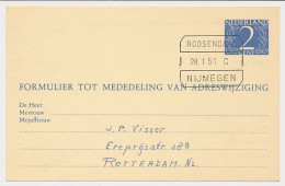 Treinblokstempel : Roosendaal - Nijmegen C 1957 - Non Classés