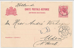 Briefkaart G. 83 II A-krt. Fallais Belgie - Uden 1910 - Entiers Postaux