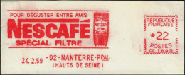 France 1959. Empreinte De Machine à Affranchir Pour Déguster Entre Amis Nescafé Spécial Filtre - Autres & Non Classés