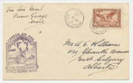 FFC / First Flight Cover Canada 1938 Caribou - Stag - Deer - Andere & Zonder Classificatie