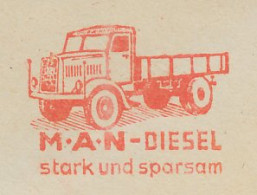 Meter Cover Deutsche Post / Germany 1948 Truck - M.A.N. - Diesel - LKW