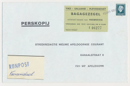 Veenendaal - Apeldoorn - VAD Bagagezegel Voor Persbrieven - Ohne Zuordnung