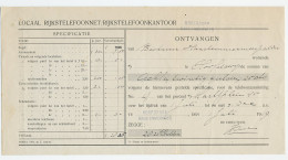 Hoofddorp Haarlemmermeer 1919 - Kwitantie Rijkstelefoon - Zonder Classificatie