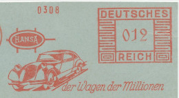 Meter Cut Deutsches Reich / Germany Car - Hansa - Voitures