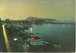 Milazzo (Messina) Porto, Notturno, Port La Nuit, Harbour By Night, Distributore Carburanti Esso Sul Lungomare - Messina