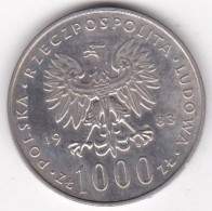 Pologne 1000 Zlotych 1983 Jean Paul II, En Argent, Y# 144 - Polonia