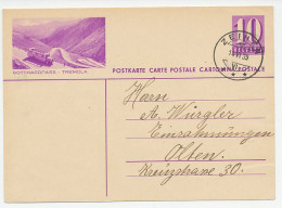Postal Stationery Switzerland 1939 Bus - Gotthardpass - Tremola - Busses