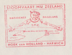 Meter Cover Netherlands 1959 SMZ - Steamship Company Zeeland - Hoek Van Holland - Harwich - Boten