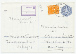 Briefkaart G. 346 / Bijfrankering Axel - Den Haag 1971 - Ganzsachen