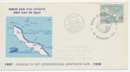 Cover / Postmark Netherlands Antilles 1957 International Geophysical Year - Sterrenkunde