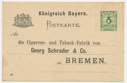 Postal Stationery Bayern - Privately Printed Order Card - Cigar - Tobacco - Tobacco