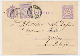 Briefkaart G. 14 / Bijfrankering Sittard - Belgie 1878 - Postwaardestukken
