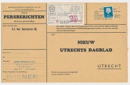 Rhenen - Utrecht 1966 - Persbericht - NBM Vrachtzegel 30 Cent - Ohne Zuordnung