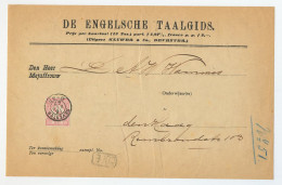 Em. 1894 Drukwerkwikkel ( Front ) Deventer - Den Haag  - Storia Postale