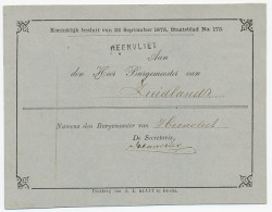 Naamstempel Heenvliet 1883 - Briefe U. Dokumente