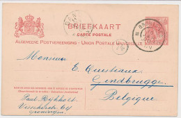 Briefkaart G. Groningen - Gent Belgie 1906 - Ganzsachen
