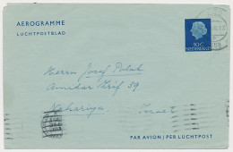 Luchtpostblad G. Ede - Nahariya Israel 1959 - Interi Postali