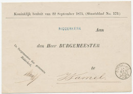 Naamstempel Ridderkerk 1879 - Briefe U. Dokumente