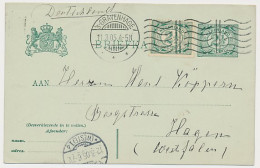 Briefkaart G. 59 / Bijfrankering Den Haag - Duitsland 1905 - Postwaardestukken