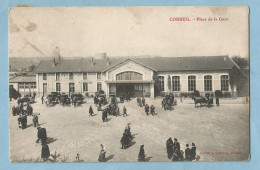 BA0445  CPA  CORBEIL (Seine Et Oise)  Place De La Gare   ++++++ - Corbeil Essonnes