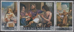 San Marino 887-889 Triple Strip (complete Issue) Unmounted Mint / Never Hinged 1967 Giovanni Francesco Barbieri - Nuovi