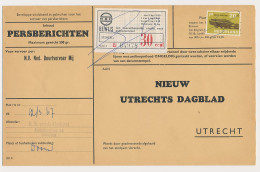 Doorn - Utrecht 1967 - Persbericht - NBM Vrachtzegel 30 Cent - Zonder Classificatie