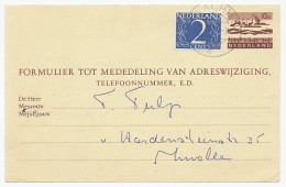 Verhuiskaart G. 33 / Bijfrankering Drachten - Zwolle 1967 - Ganzsachen