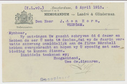 Briefkaart G. 80 A II Particulier Bedrukt Amsterdam 1913 - Ganzsachen