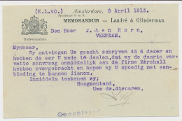 Briefkaart G. 80 A II Particulier Bedrukt Amsterdam 1913 - Entiers Postaux