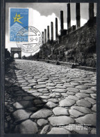 ITALIA 90 REPUBBLICA ITALY REPUBLIC 1958 ESPOSIZIONE UNIVERSALE DI BRUXELLES LIRE 60 MAXI MAXIMUM CARD CARTOLINA - Cartoline Maximum