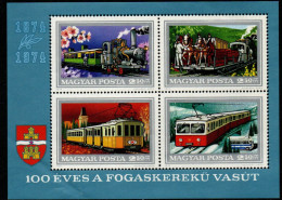 Ungarn 1974 - Mi.Nr. Block 107 - Postfrisch MNH - Eisenbahnen Railways - Trenes