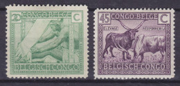Belgian Congo 1925/27 Mi. 84, 86, Weber, Watussi-Rinder, MH* (2 Scans) - Nuovi
