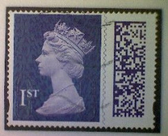 Great Britain, Scott MH501, Used (o), 2022 Machin (MFIL/M22L), Queen Elizabeth II, 1st, Violet - Série 'Machin'