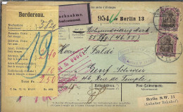 ALLEMAGNE Ca.1903: Bulletin D'Expédition CR De Berlin Pour Genève (Suisse) - Cartas & Documentos