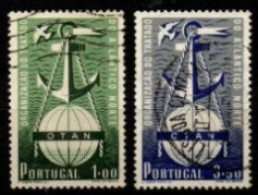 PORTUGAL     -    1952 .  Y&T N° 760 / 761 Oblitérés  .  OTAN - Usado