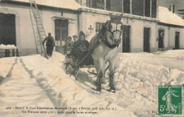 Andelot En Montagne * Devant La Gare , 2 Février 1907 , Un Traineau Attelé Prêt à Partir Pour La Haute Montagne - Autres & Non Classés