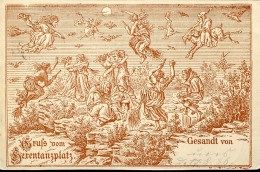 X0580 Germany R.,stationery Card 5pf.circuled 1886 Thale To Magdeburg,Hexen, Zauberer, Dämonen,witches, Wizards, Demons - Briefkaarten