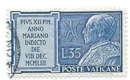 Vaticano 1954 ; Anno Mariano E Dogma Dell' Immacolata: L. 35 Usato - Usados