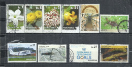 TEN AT A TIME - MAURITIUS 2016 - LOT OF 10 DIFFERENT - CPL. SET - POSTALLY USED OBLITERE GESTEMPELT USADO - Mauritius (1968-...)