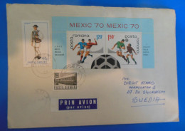 LETTRE   -  ROUMANIE  -  JEUX OLYMPIQUE MEXICO - Covers & Documents