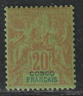 CONGO - N°18 * (1892) 20c Brique Sur Vert - Nuevos