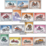 San Marino 704-718 (complete Issue) Unmounted Mint / Never Hinged 1962 Old Automobile - Nuevos