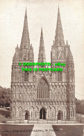 R466627 Lichfield Cathedral. W. Front. Photochrom. Sepiatone Series - Mundo
