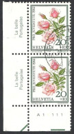 Schweiz, 1982, Mi.-Nr. 1237, Pärchen, Eckrand Gestempelt, - Usati