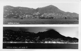 Carte Photo - CHINE - HONG KONG AT NIGHT - CHINA - Multivues - Cina (Hong Kong)