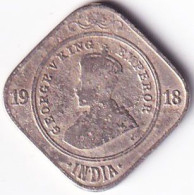 INDIA COIN LOT 178, 2 ANNAS 1918, CALCUTTA MINT, XF, SCARE - Indien